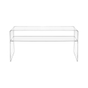 TV-Ständer aus durchsichtigem Plexiglas modern 33x100x50cm Visio Angebot