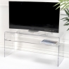 TV-Ständer aus durchsichtigem Plexiglas modern 33x100x50cm Visio Verkauf