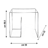 Wohnzimmertisch aus durchsichtigem Plexiglas 33x50x50cm G Table Katalog