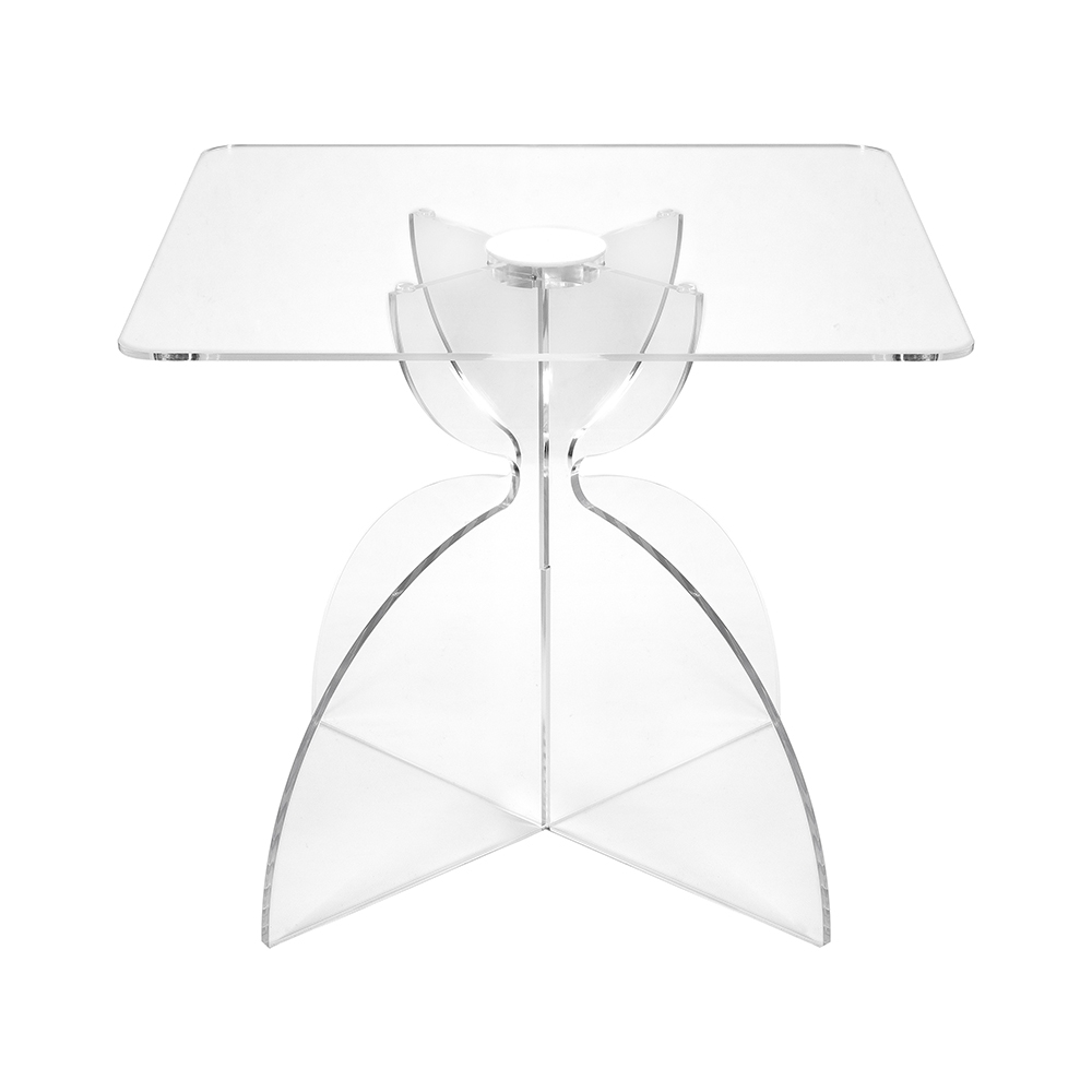 Wohnzimmer aus durchsichtigem Plexiglas quadratisch 50x50cm Tessara Aktion