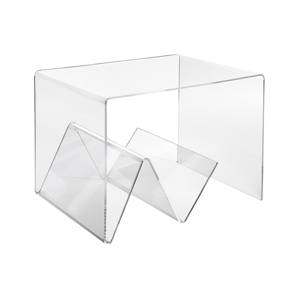 Wohnzimmertisch aus klarem Plexiglas mit Zeitschriftenablage Zigozago Aktion Wohnzimmertisch aus klarem Plexiglas mit Zeitschriftenablage Zigozago Aktion