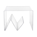 Wohnzimmertisch aus klarem Plexiglas mit Zeitschriftenablage Zigozago Angebot