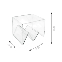 Wohnzimmertisch aus klarem Plexiglas mit Zeitschriftenablage Zigozago Katalog