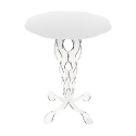 Runder hoher Couchtisch 50 cm aus transparentem Plexiglas Arabesco Medium Katalog
