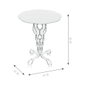 Wohnzimmertisch hoch rund 36cm aus klarem Plexiglas Arabesco Small Modell