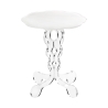 Wohnzimmertisch hoch rund 36cm aus klarem Plexiglas Arabesco Small Rabatte