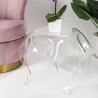 Beistelltisch 60cm niedrig rund Design aus transparentem Plexiglas Drappeggi Angebot