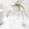 Beistelltisch 60cm niedrig rund Design aus transparentem Plexiglas Drappeggi Verkauf