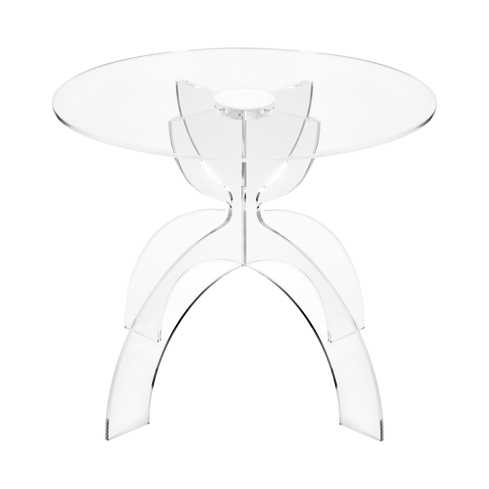 Wohnzimmertisch rund 50cm aus durchsichtigem Plexiglas Tessara Aktion Wohnzimmertisch rund 50cm aus durchsichtigem Plexiglas Tessara Aktion