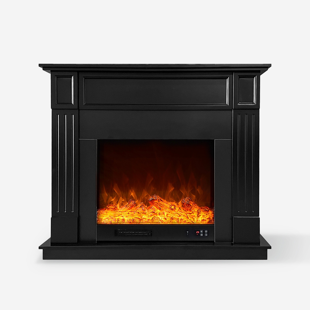 Elektrischer Kamin mit schwarzem Rahmen energiesparender Ofen 1500W Göteborg N. Aktion