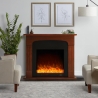 Elektrokamin 1500W energiesparend Holz-Effekt mit Rahmen Ludvika M Verkauf