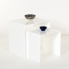 Wohnzimmertisch 2er Set modern aus klarem Plexiglas 80'S Verkauf