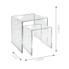 Wohnzimmertisch 2er Set modern aus klarem Plexiglas 80'S 