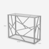 Eingangstisch modernes Design 100x40x78cm mit Glasplatte Kevin 