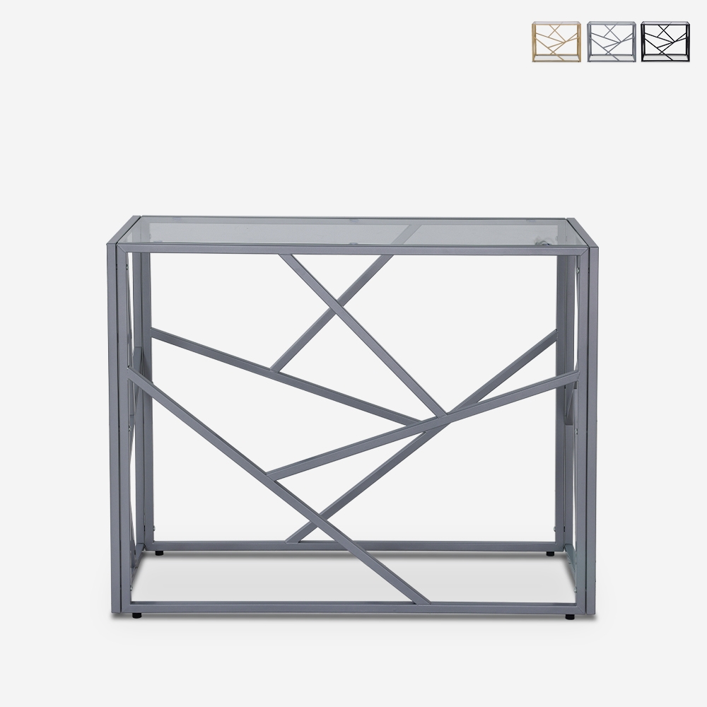 Eingangstisch modernes Design 100x40x78cm mit Glasplatte Kevin Aktion Eingangstisch modernes Design 100x40x78cm mit Glasplatte Kevin Aktion