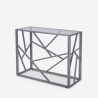 Eingangstisch modernes Design 100x40x78cm mit Glasplatte Kevin Lagerbestand