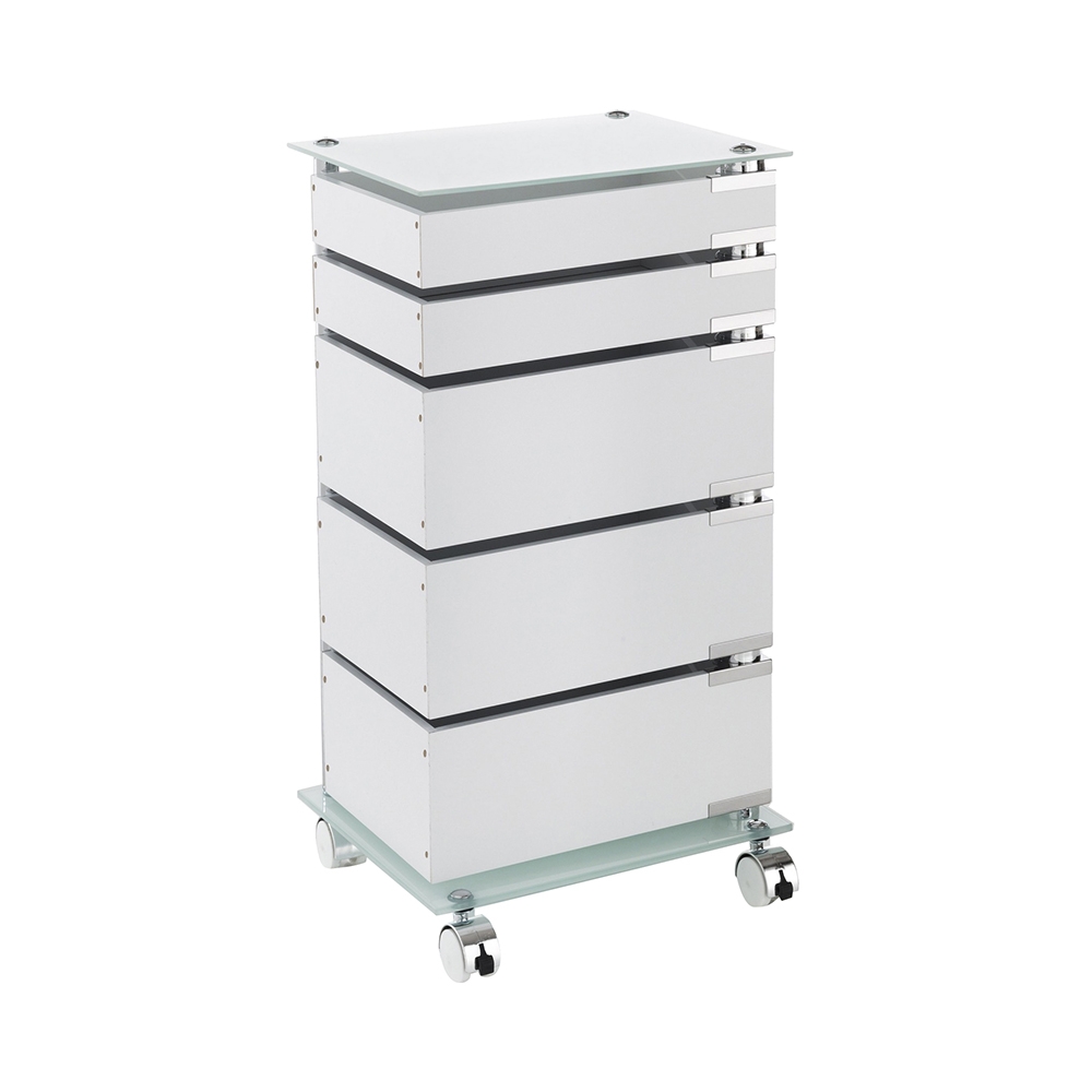 Rollcontainer modern 5 Schubladen und Glasablage Easy 5/C Aktion Rollcontainer modern 5 Schubladen und Glasablage Easy 5/C Aktion