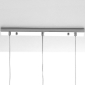 Hängelampe modern mit 3 Lichtern durchsichtig h110 cm Tin Katalog