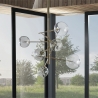 Deckenlampe mit 6 Lichtern aus Metall und Glas Andromeda Verkauf