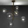 Deckenlampe mit 6 Lichtern aus Metall und Glas Andromeda Angebot