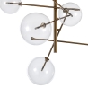 Deckenlampe mit 6 Lichtern aus Metall und Glas Andromeda Sales