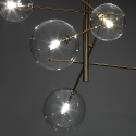 Deckenlampe mit 6 Lichtern aus Metall und Glas Andromeda Rabatte
