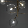 Deckenlampe mit 6 Lichtern aus Metall und Glas Andromeda Rabatte