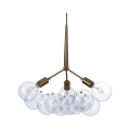 Hängelampe modern mit verstellbarem Kabel und durchsichtigen Kugeln Anne Aktion