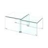 Wohnzimmertische 2er Set geschwungenes Design Klarglas San Aktion