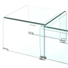 Wohnzimmertische 2er Set geschwungenes Design Klarglas San Angebot