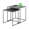 Wohnzimmertisch 2er Set quadratisch aus Metall anthrazitgrau Omaha Angebot