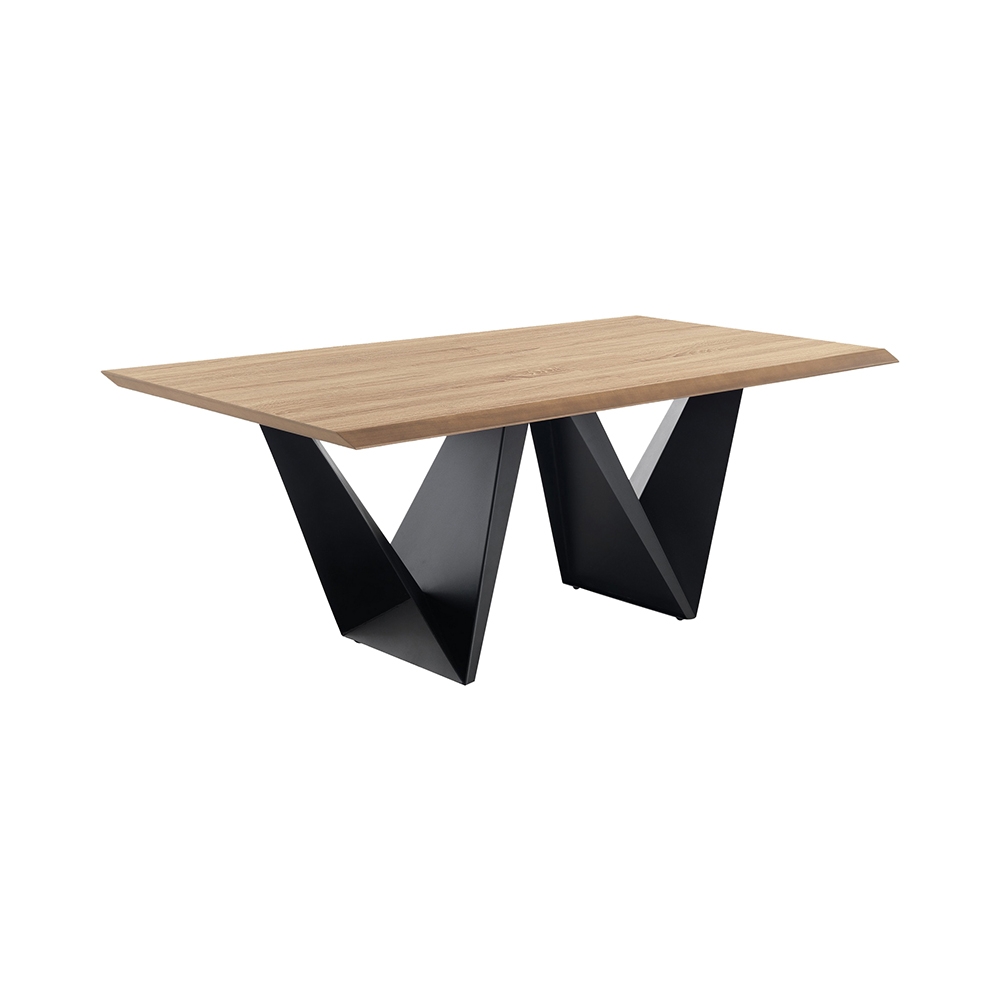 Esstisch 200x100cm modern mit geometrischem Untergestell 8 Plätze Dabliu Aktion Esstisch 200x100cm modern mit geometrischem Untergestell 8 Plätze Dabliu Aktion