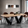 Esstisch 200x100cm modern mit geometrischem Untergestell 8 Plätze Dabliu Verkauf