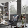 Stehlampe bogenförmig aus Metall mit Marmorsockel h220 cm Bow Verkauf