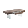 Wohnzimmertisch modern aus Holz mit Glasbeinen 110x60cm Manhattan Angebot