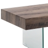 Wohnzimmertisch modern aus Holz mit Glasbeinen 110x60cm Manhattan Sales