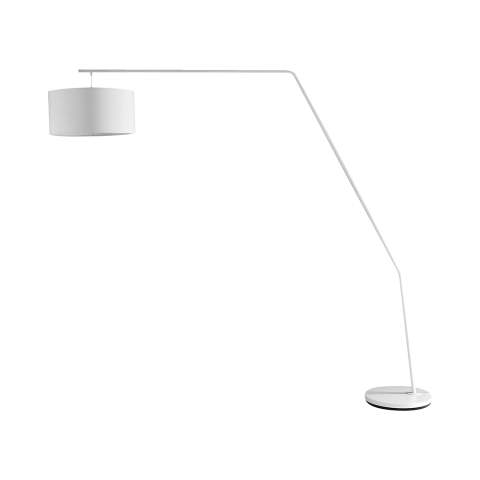 Stehlampe bogenförmig aus weißem Metall h175 cm Norman Aktion