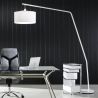 Stehlampe bogenförmig aus weißem Metall h175 cm Norman Sales