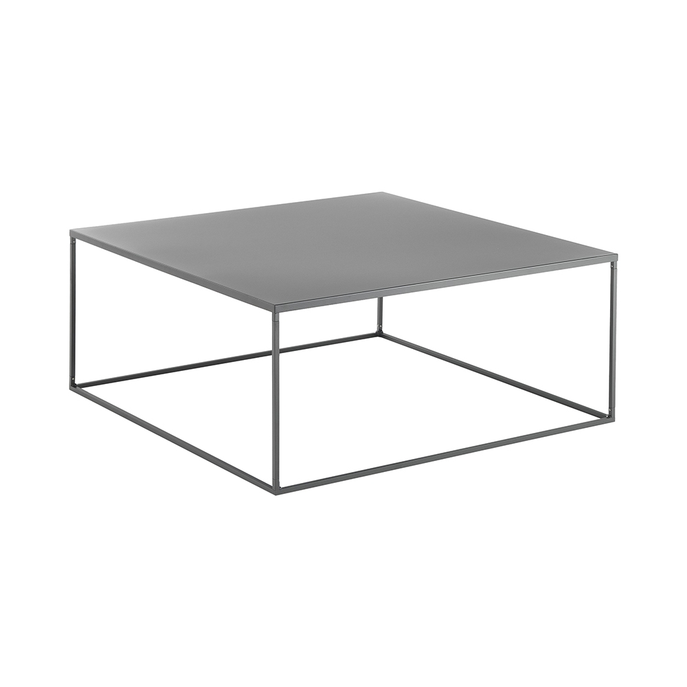 Wohnzimmertisch aus Metall anthrazitgrau 80x80cm Omaha bis Aktion Wohnzimmertisch aus Metall anthrazitgrau 80x80cm Omaha bis Aktion