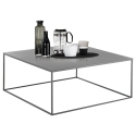 Wohnzimmertisch aus Metall anthrazitgrau 80x80cm Omaha bis Angebot