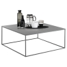 Wohnzimmertisch aus Metall anthrazitgrau 80x80cm Omaha bis Angebot