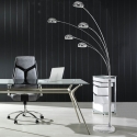 Stehlampe modern mit 5 verstellbaren Lampenschirmen h216 cm Wellington Verkauf