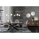 Hängelampe mit 6 Lichtern Design aus Metall und Glas Cardy Lagerbestand