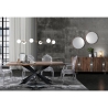 Hängelampe mit 6 Lichtern Design aus Metall und Glas Cardy Lagerbestand