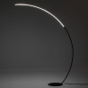 Stehlampe bogenförmig aus Aluminium mattschwarz mit LED h175 cm Nampa Verkauf