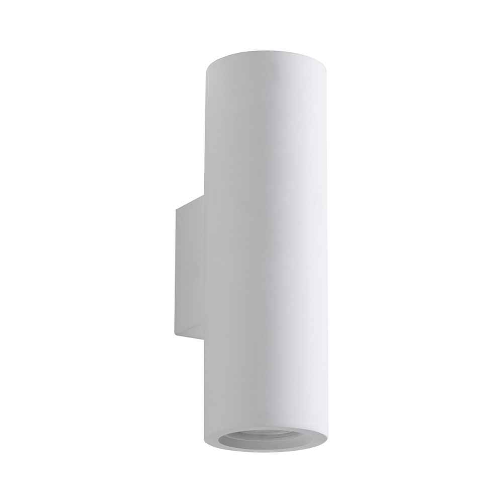 Wandlampe modern in Zylinderform aus weißem Gips Tony-B Aktion