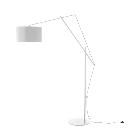Stehlampe weiss verstellbar aus Metall h210 cm Sayonara White. Aktion