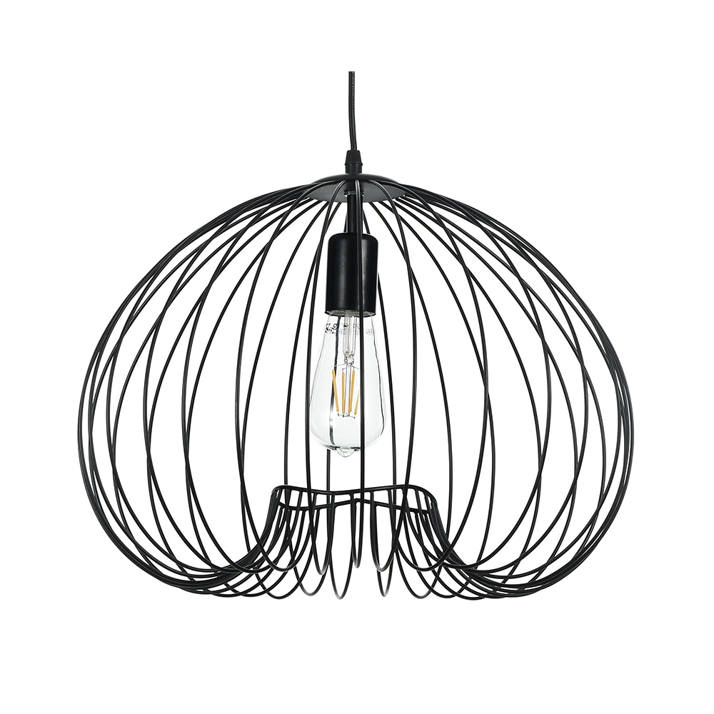 Hängelampe modern schwarz aus Metall mit verstellbarem Kabel Ø42 Lynton B Aktion Hängelampe modern schwarz aus Metall mit verstellbarem Kabel Ø42 Lynton B Aktion