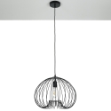 Hängelampe modern schwarz aus Metall mit verstellbarem Kabel Ø42 Lynton B Sales