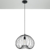 Hängelampe modern schwarz aus Metall mit verstellbarem Kabel Ø42 Lynton B Sales